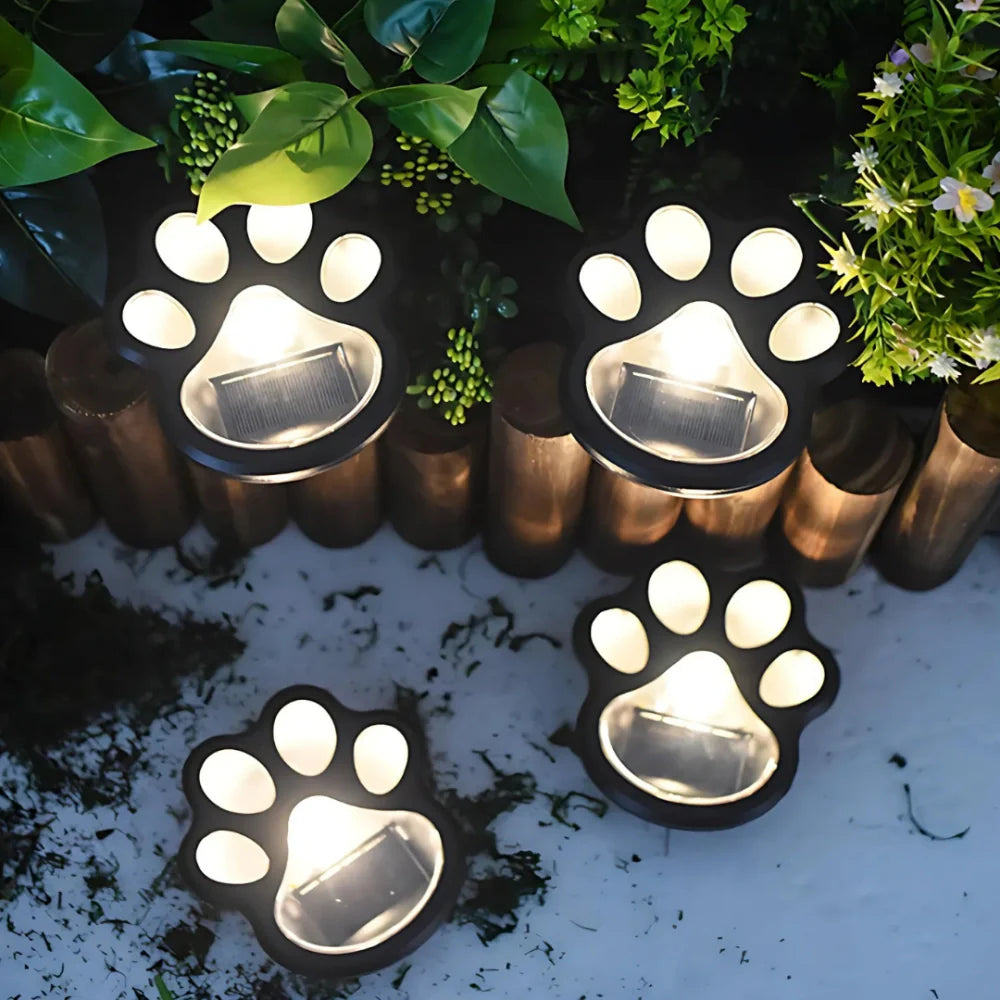 Lampe Solaire Extérieure en Forme de Patte de Chien - 40
