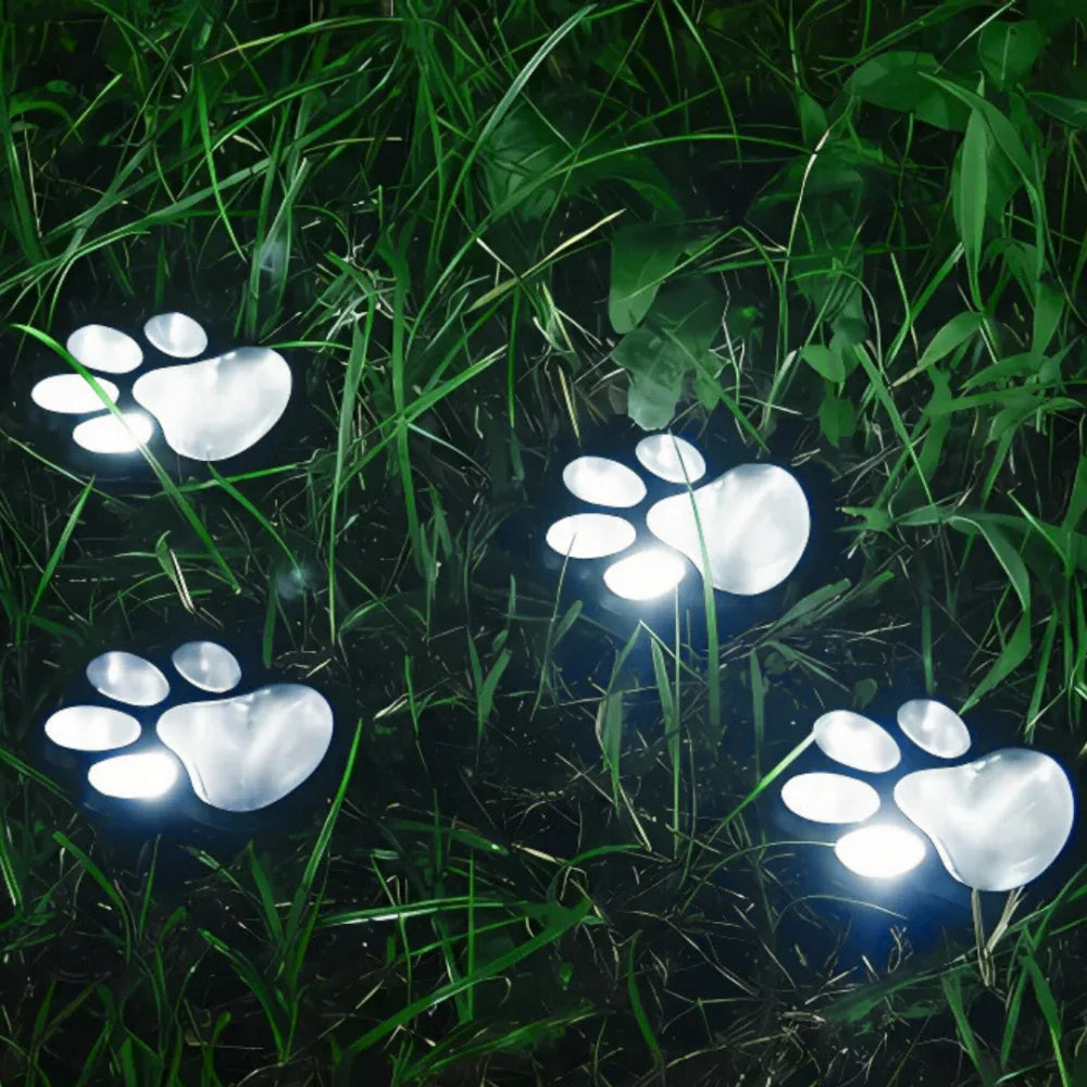 Lampe Solaire Extérieure en Forme de Patte de Chien - 40