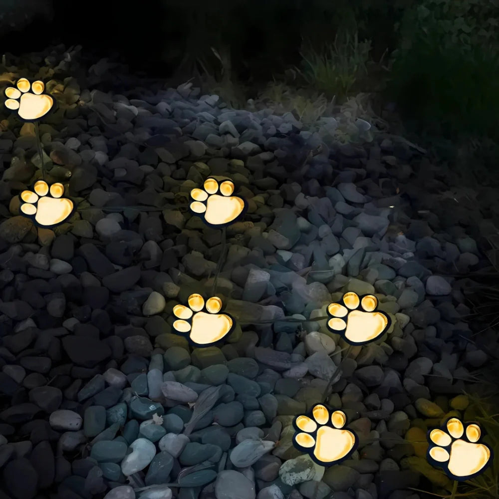 Lampe Solaire Extérieure en Forme de Patte de Chien - 40