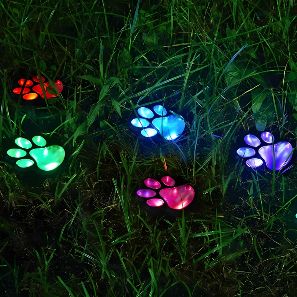 Lampe Solaire Extérieure en Forme de Patte de Chien - 40