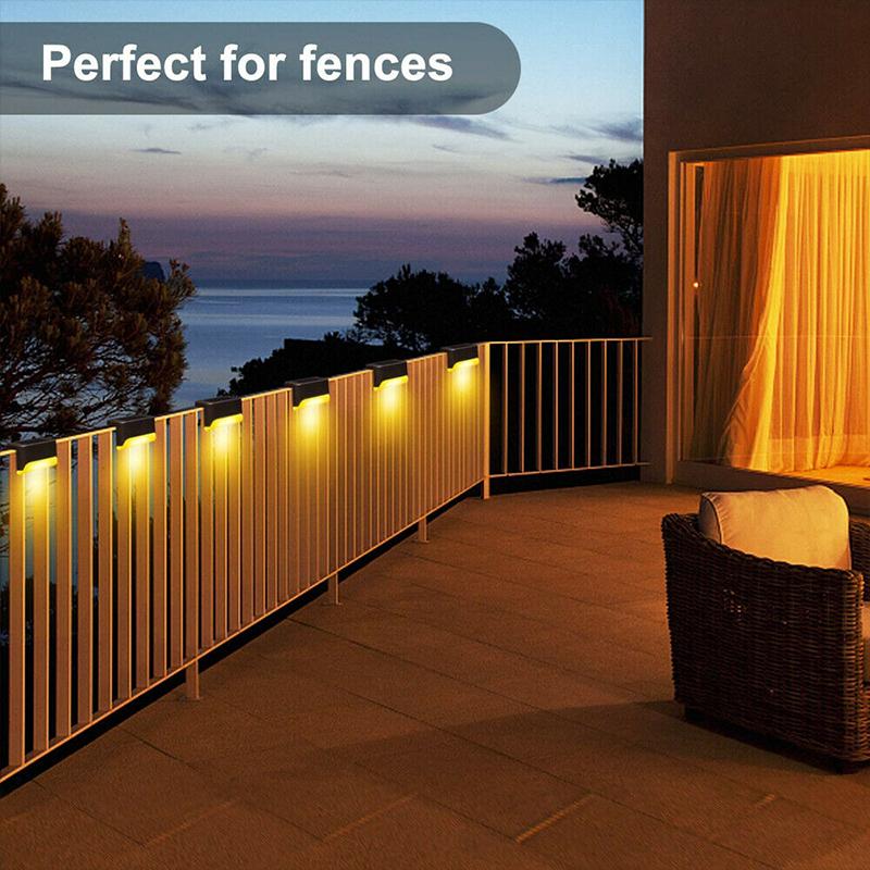 Lumières solaires pour marches extérieures – Sécurité et style (lot de 4)