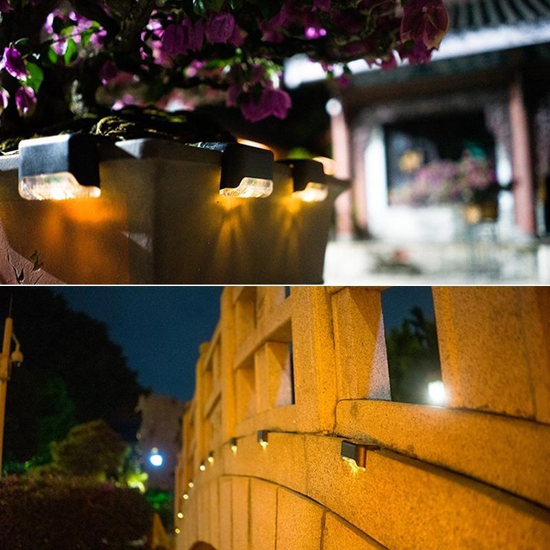 Lumières solaires pour marches extérieures – Sécurité et style (lot de 4)