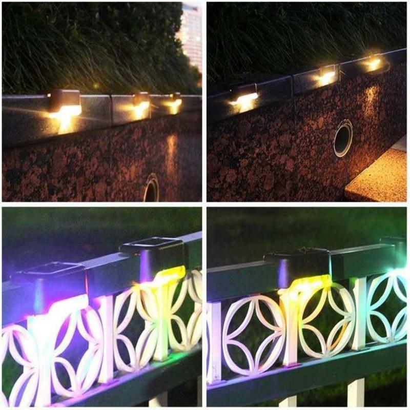 Lumières solaires pour marches extérieures – Sécurité et style (lot de 4)
