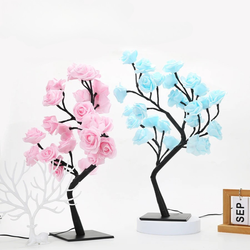 Blumenfee Tischlampe Nachtlicht Rosenbaum