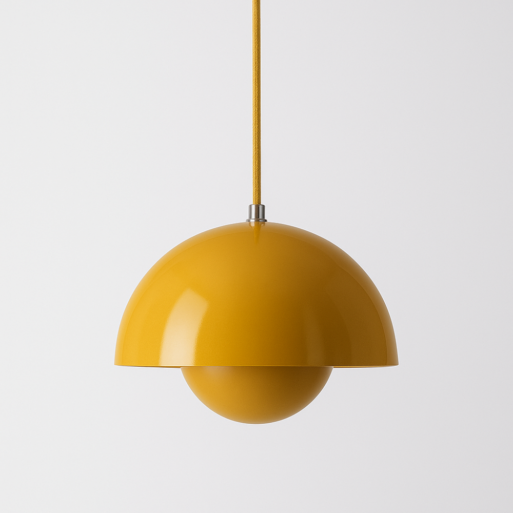 Lustre coloré en demi-cercle