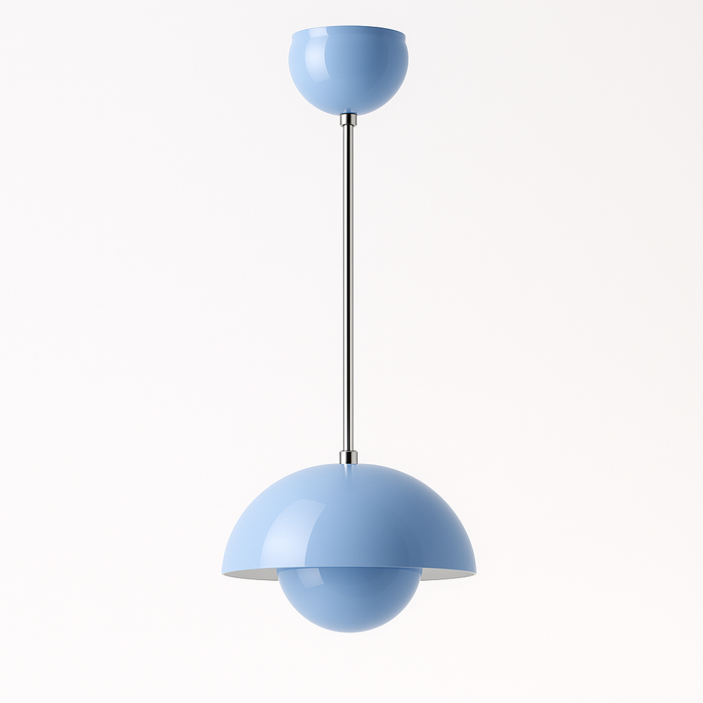 Lustre coloré en demi-cercle