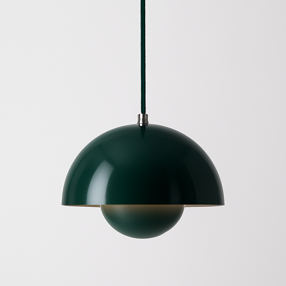Lustre coloré en demi-cercle