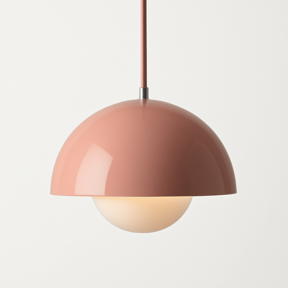 Lustre coloré en demi-cercle
