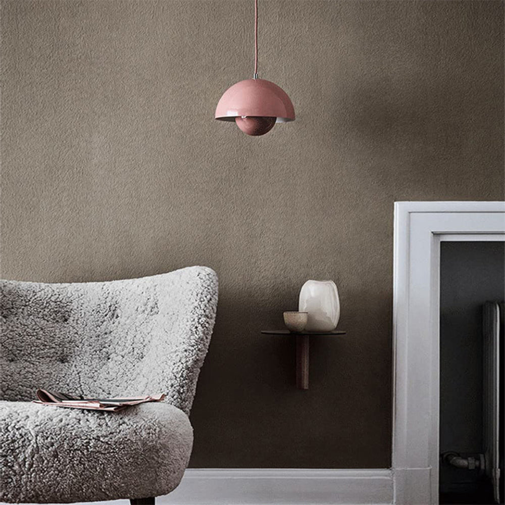 Lustre coloré en demi-cercle