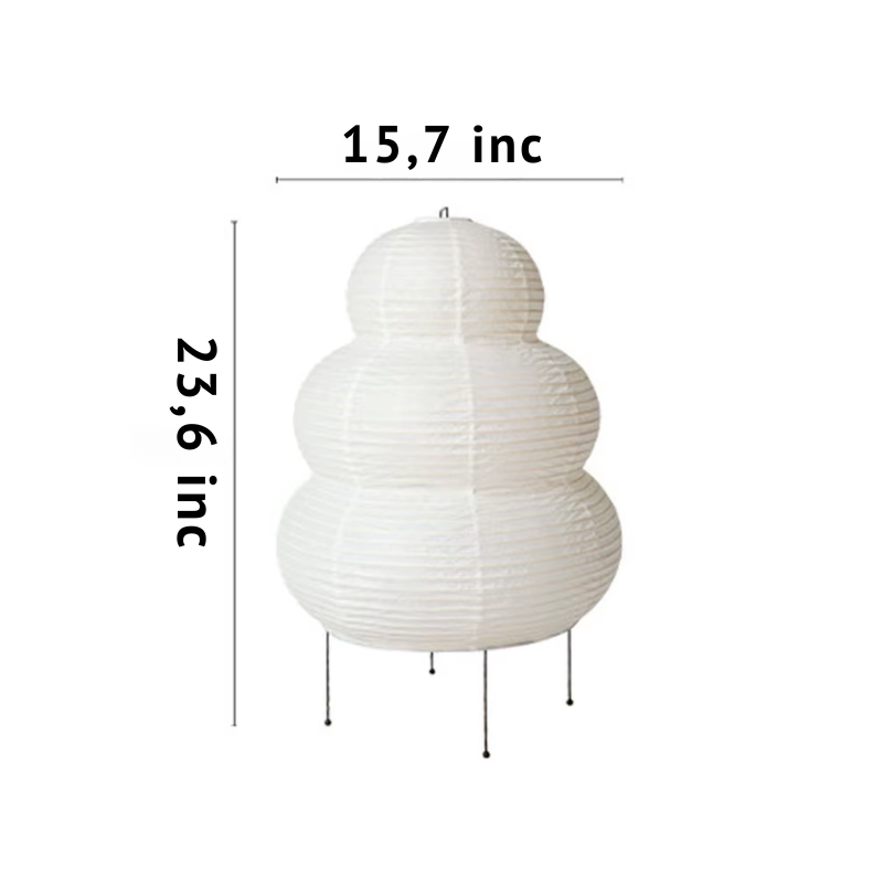LED-Tischlampe aus Reispapier