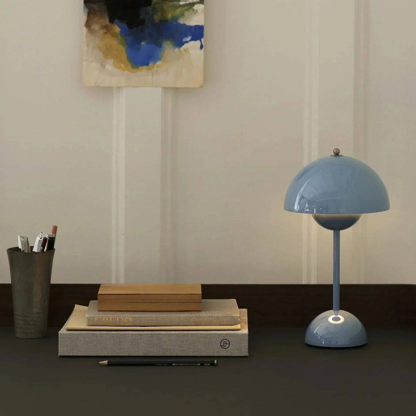 Lampe de Table Flowerpot V2 - Design Iconique par Verner Panton, Dimmable et Sans Fil