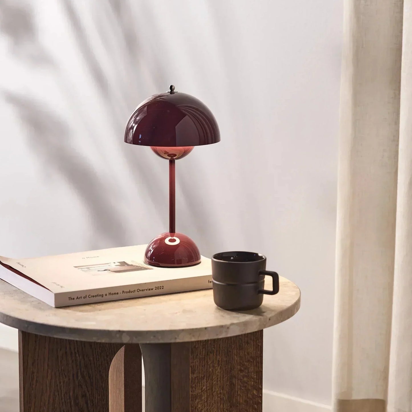 Lampe de Table Flowerpot V2 - Design Iconique par Verner Panton, Dimmable et Sans Fil