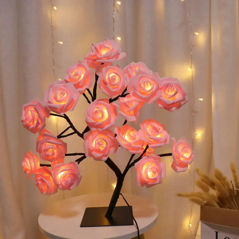 Blumenfee Tischlampe Nachtlicht Rosenbaum