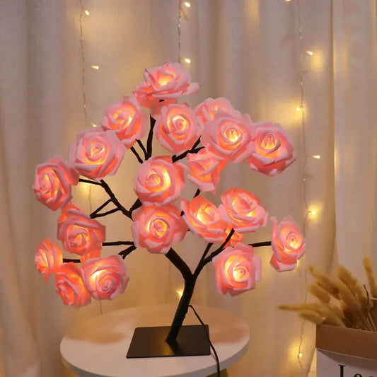 Blumenfee Tischlampe Nachtlicht Rosenbaum