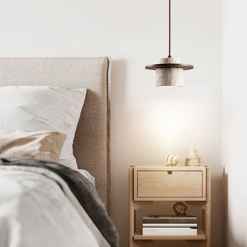 Suspension lumineuse en pierre - 44