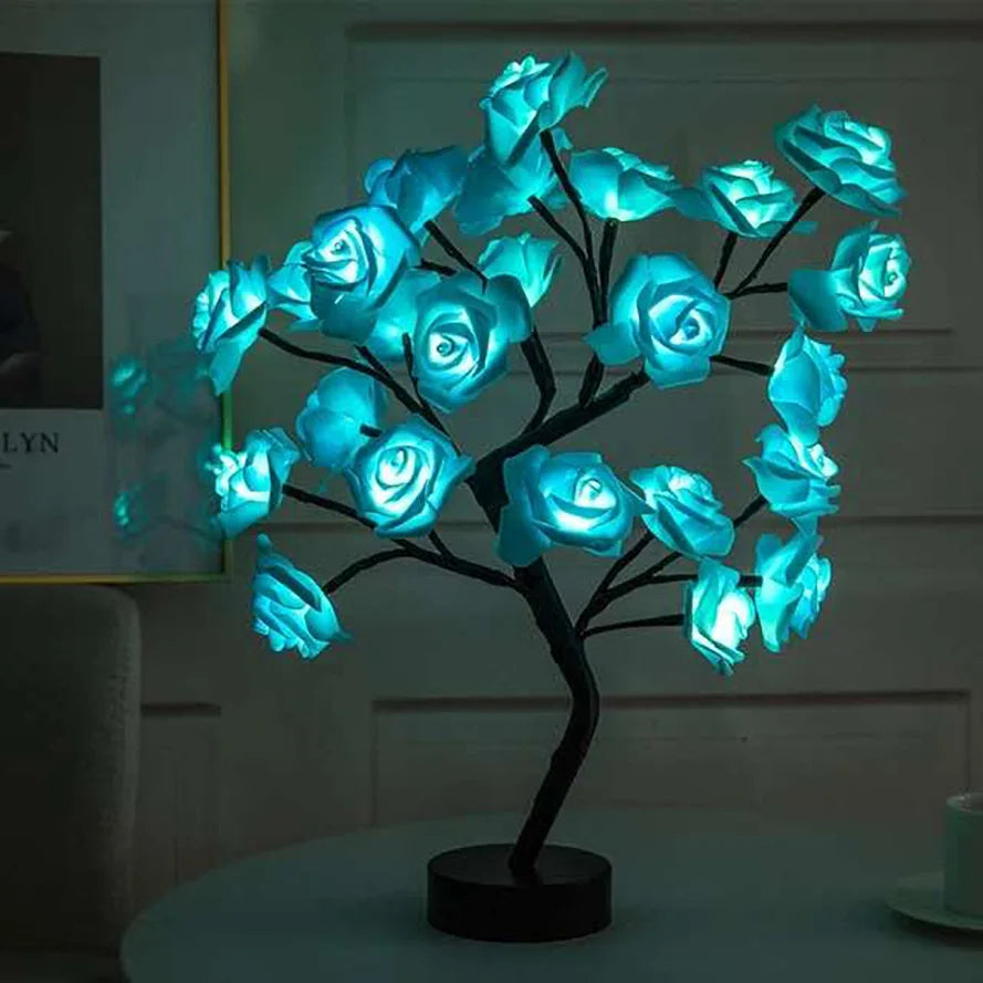 Blumenfee Tischlampe Nachtlicht Rosenbaum