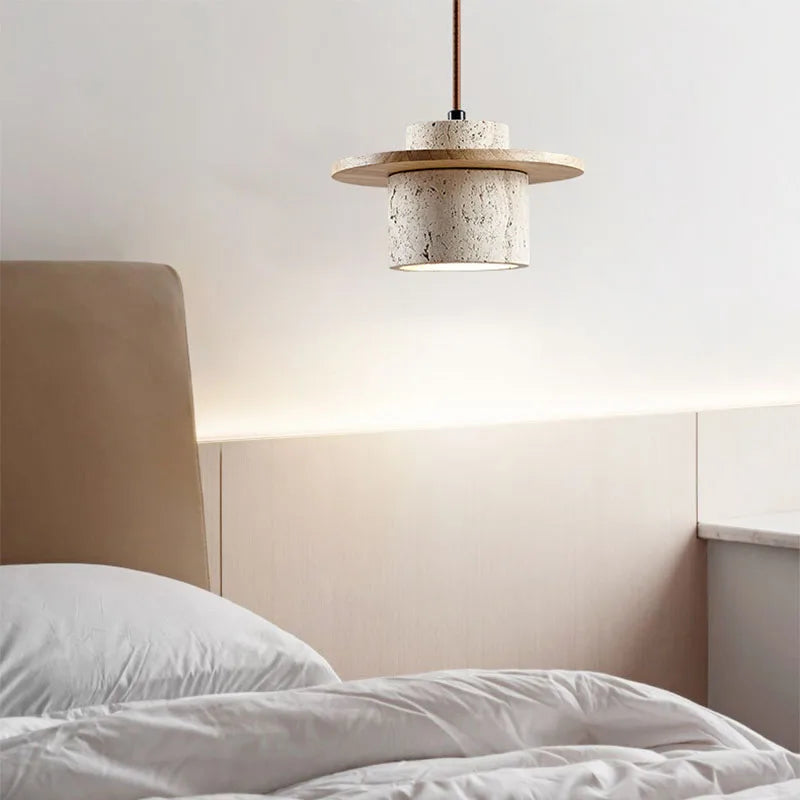 Suspension lumineuse en pierre - 44