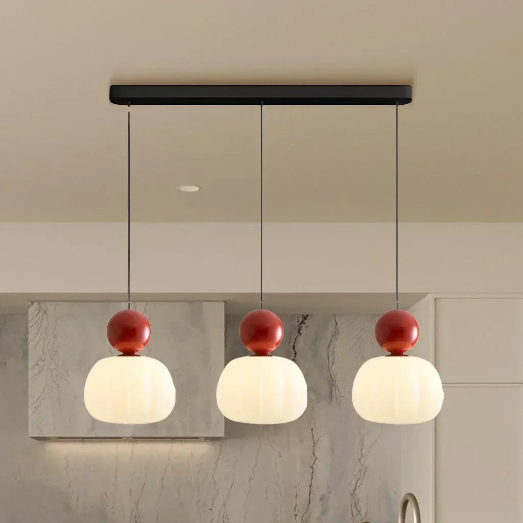 Scout Cremefarbene Art-Deco-Hängelampe