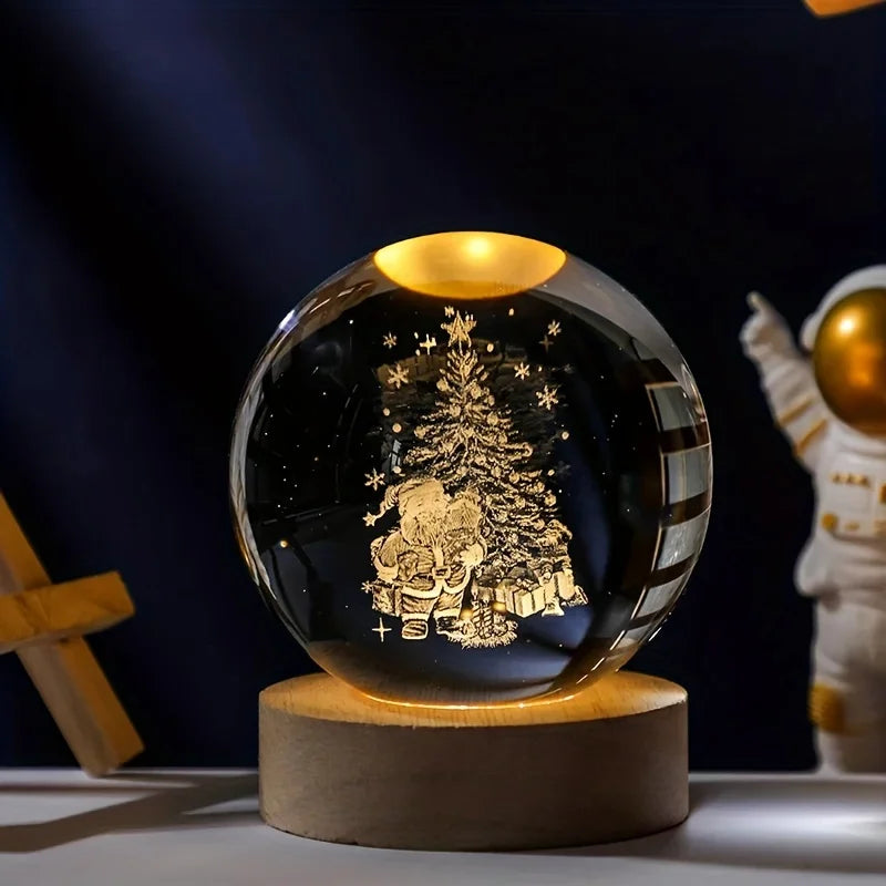 Projecteur Galaxie LED 3D Boule Cristal Saturne, Déco Chambre