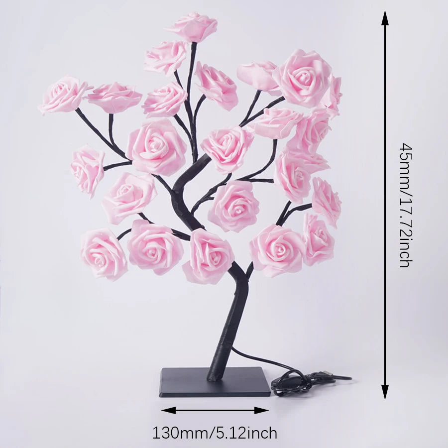 Blumenfee Tischlampe Nachtlicht Rosenbaum