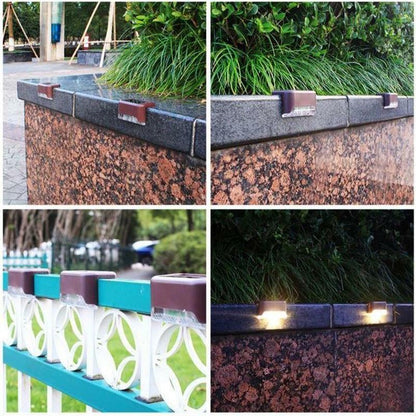 Lumières solaires pour marches extérieures – Sécurité et style (lot de 4)
