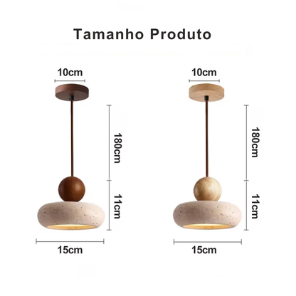 Suspension lumineuse en pierre - 47