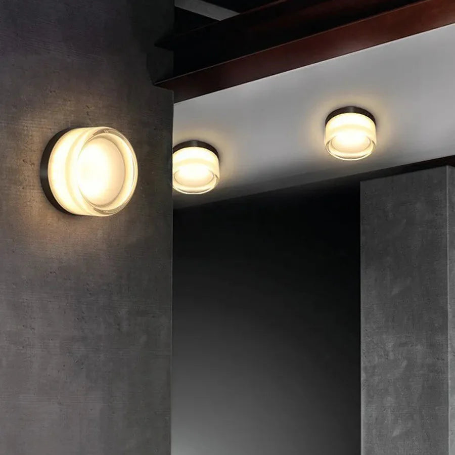 Lampe Murale Ronde en Verre