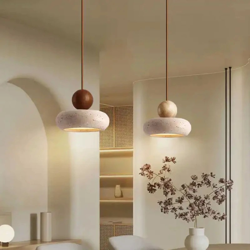 Suspension lumineuse en pierre - 47