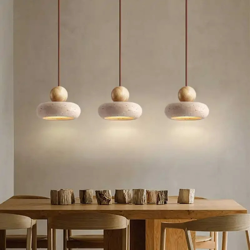 Suspension lumineuse en pierre - 47