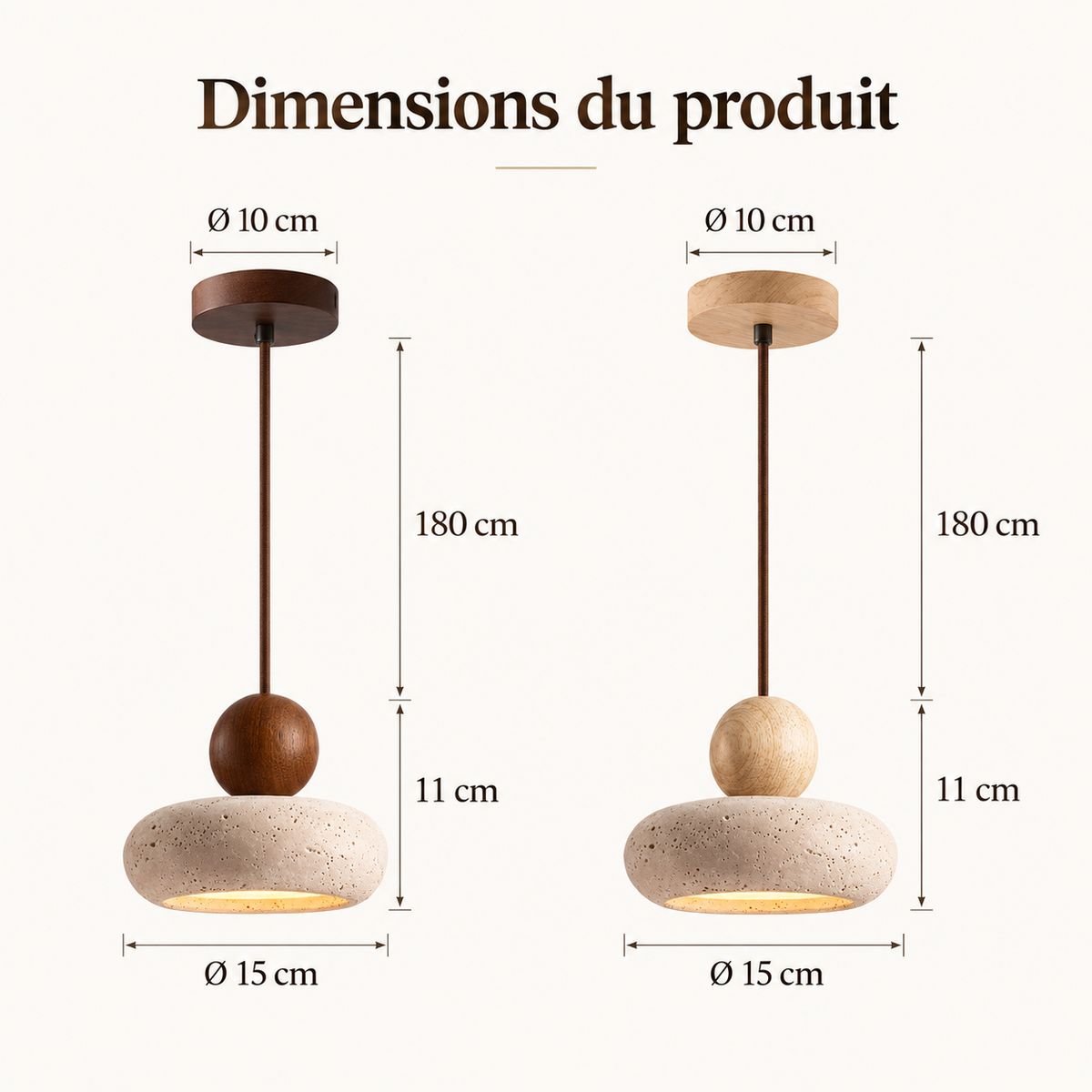Stone Pendant Light - 47