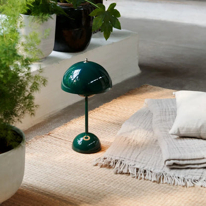 Lampe de Table Flowerpot V2 - Design Iconique par Verner Panton, Dimmable et Sans Fil