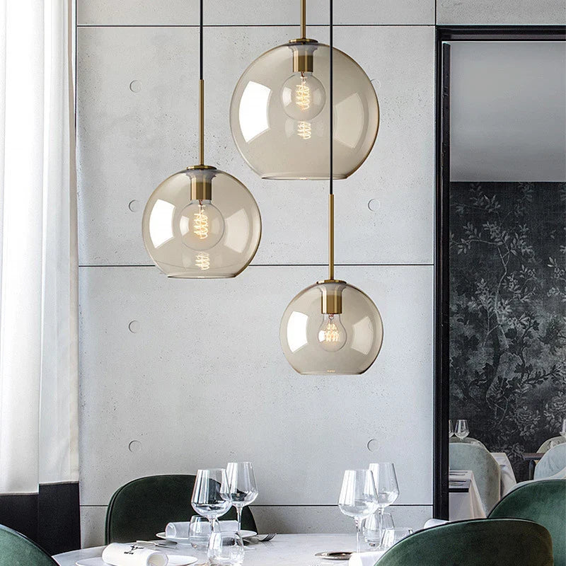 Suspension Verre Nordique Moderne Minimaliste