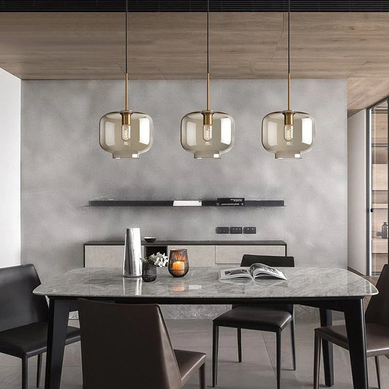 Suspension Verre Nordique Moderne Minimaliste