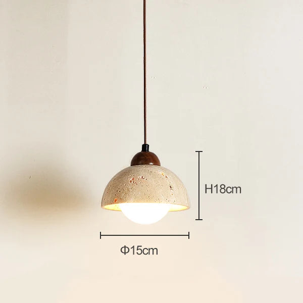 Suspension Pierre Travertin Minimaliste