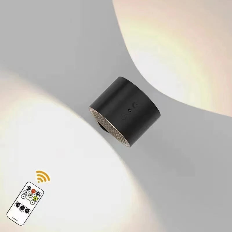 Lampe Murale LED 360° Sans Fil – Rechargeable, Rotative et à Commande Tactile