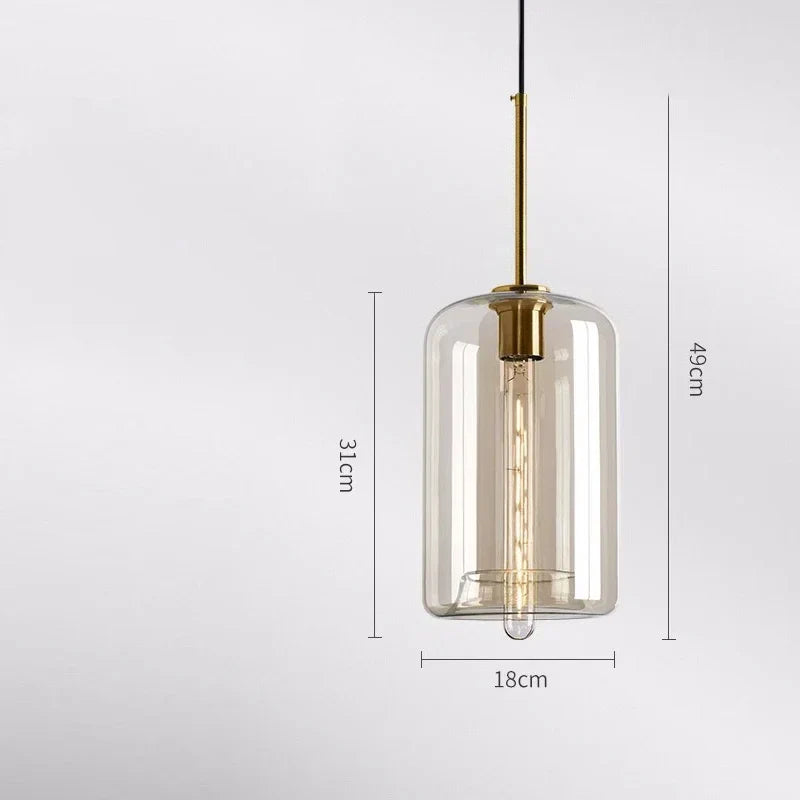 Suspension Verre Nordique Moderne Minimaliste