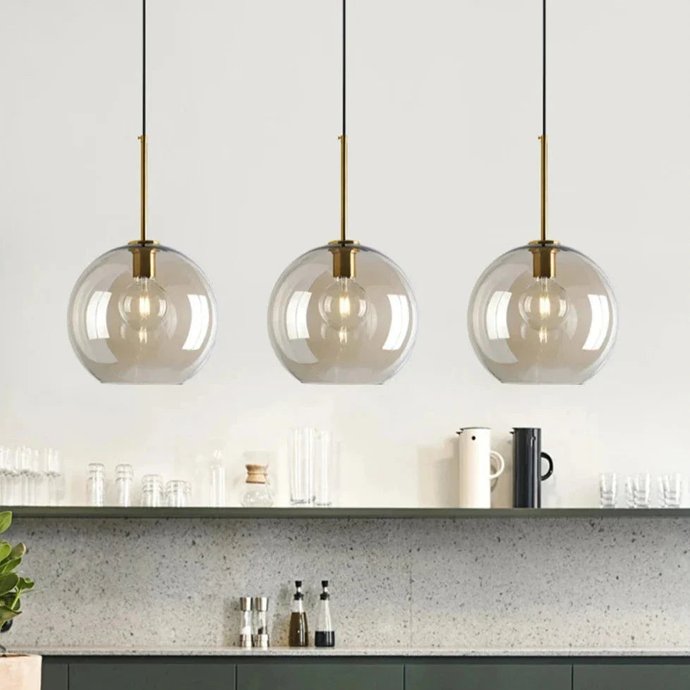 Suspension Verre Nordique Moderne Minimaliste