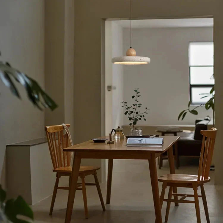 Suspension Travertin Pierre Naturelle Plate