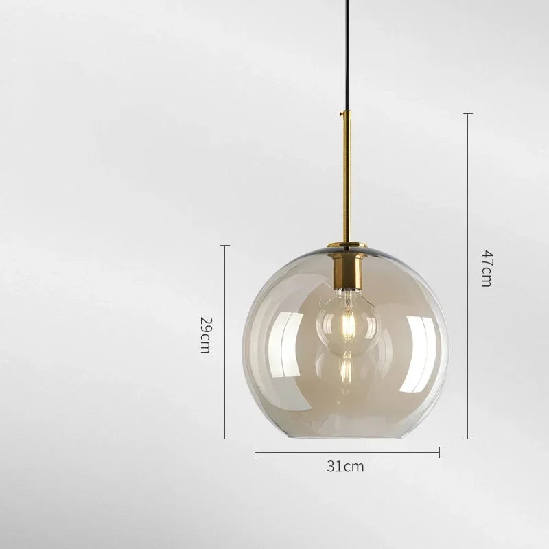 Suspension Verre Nordique Moderne Minimaliste