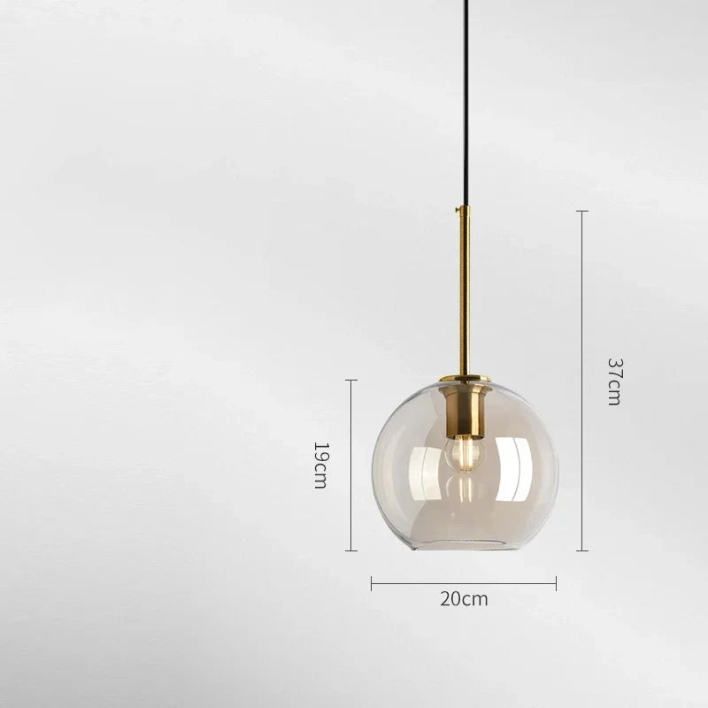 Suspension Verre Nordique Moderne Minimaliste