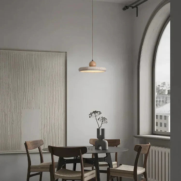 Suspension Travertin Pierre Naturelle Plate