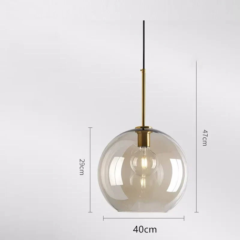 Suspension Verre Nordique Moderne Minimaliste