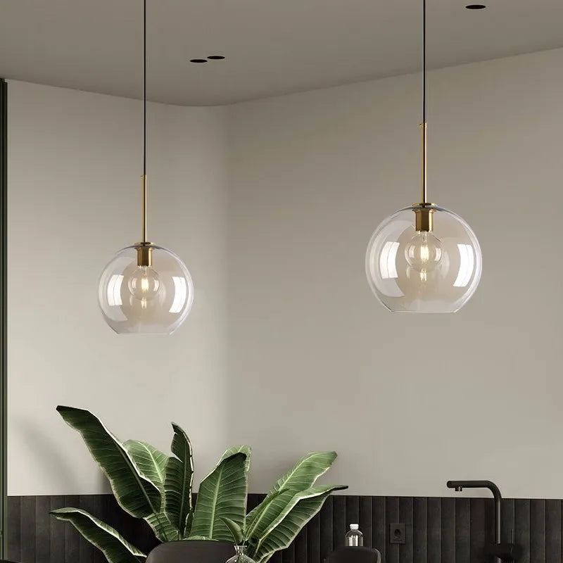 Suspension Verre Nordique Moderne Minimaliste