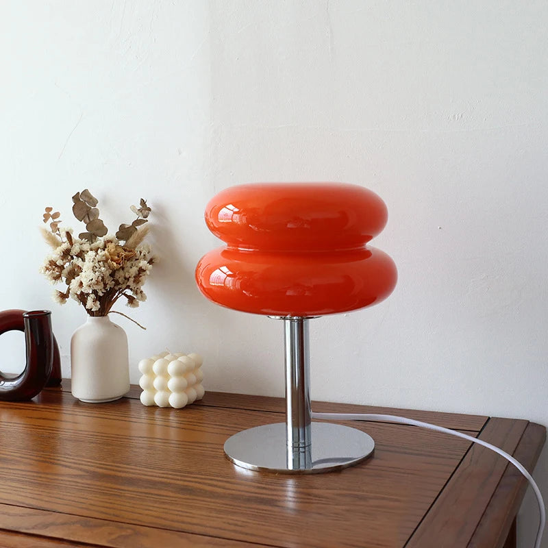 Lampe de Table Macaron en Verre