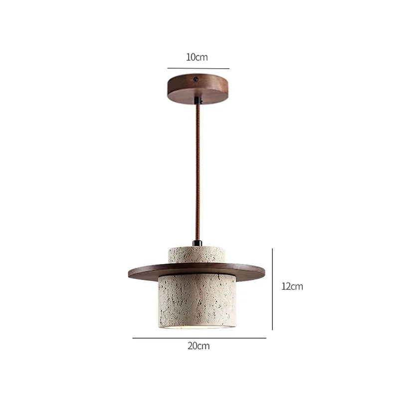 Suspension lumineuse en pierre -  44