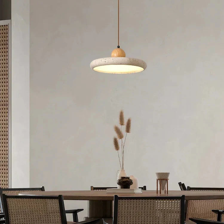 Suspension Travertin Pierre Naturelle Plate