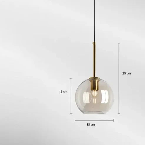 Suspension Verre Nordique Moderne Minimaliste
