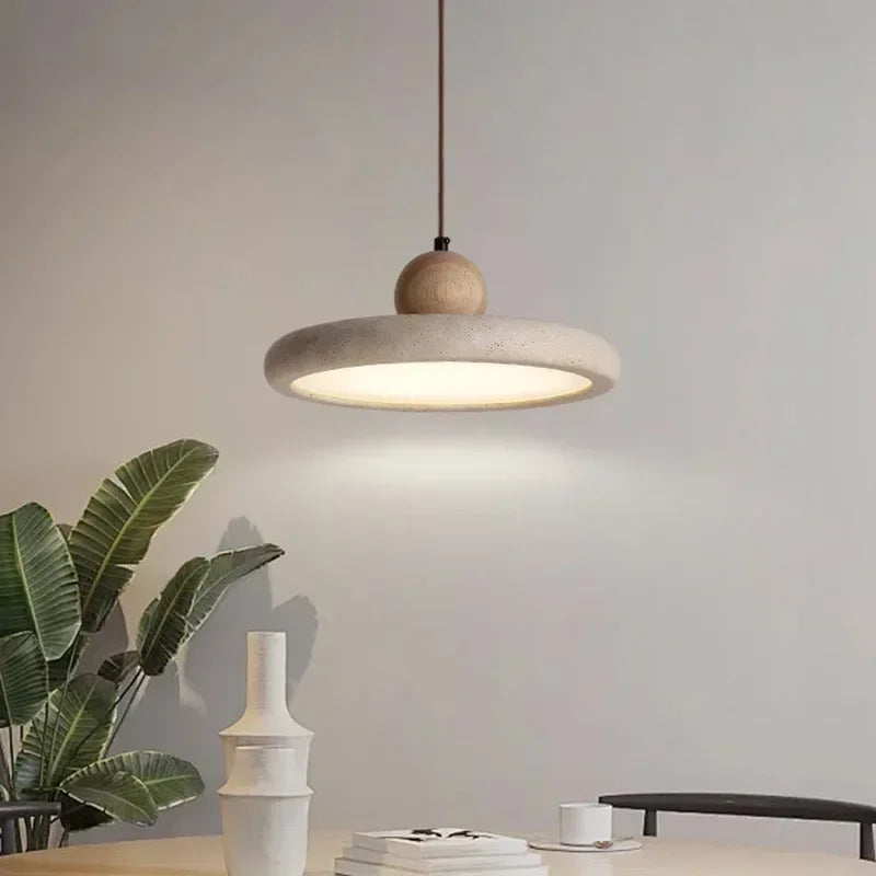 Suspension Travertin Pierre Naturelle Plate
