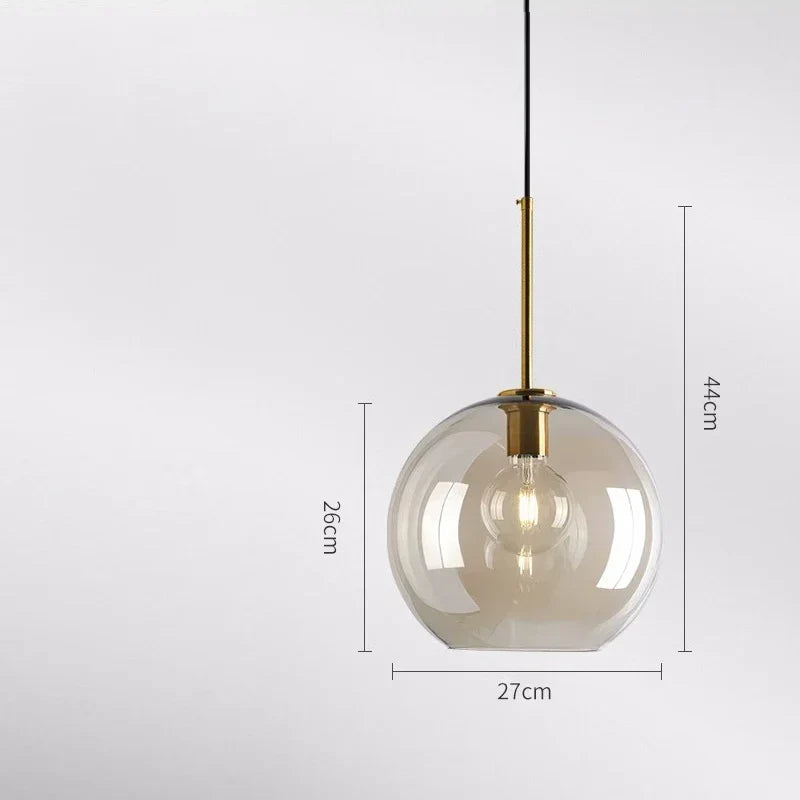 Suspension Verre Nordique Moderne Minimaliste