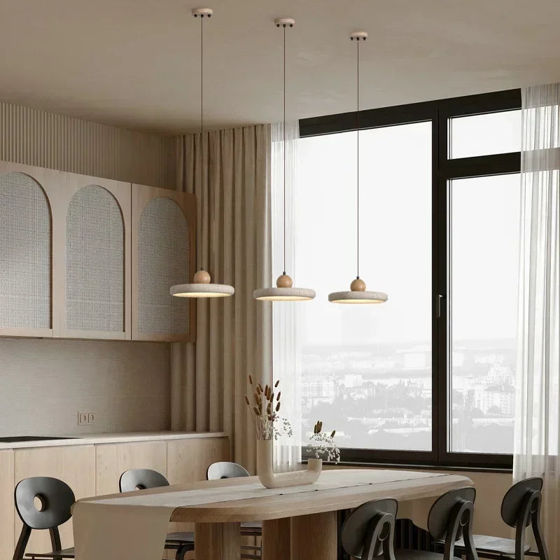 Suspension Travertin Pierre Naturelle Plate